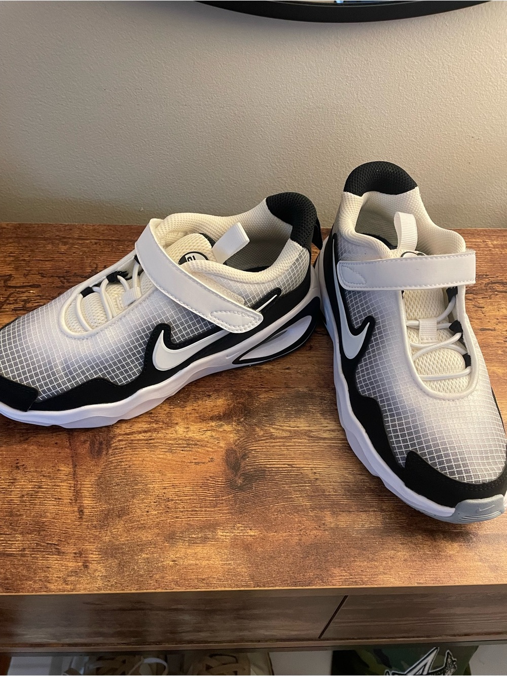 Kids White and Black Nike Air Max Nova